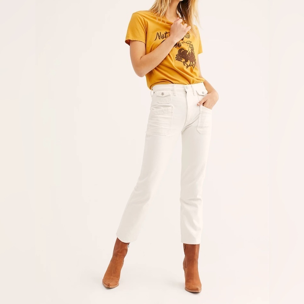 Citizens of Humanity Kamila Patch Pocket Flare White Jeans Size 27